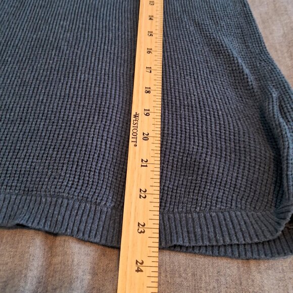 Lauren Ralph Lauren blue Unique Knit Turtleneck Cowl Neck Sweater Drawstring - Picture 9 of 12